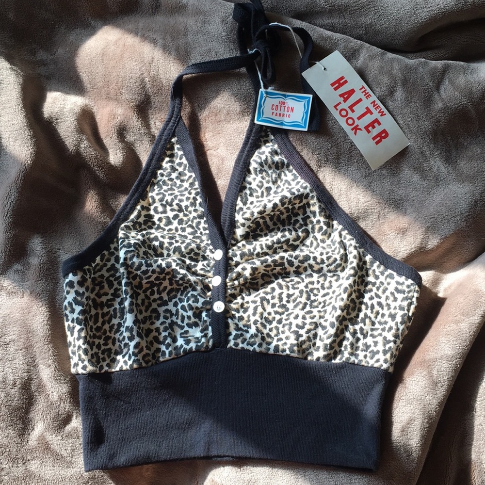 NWT Vintage Cheetah Print Halter